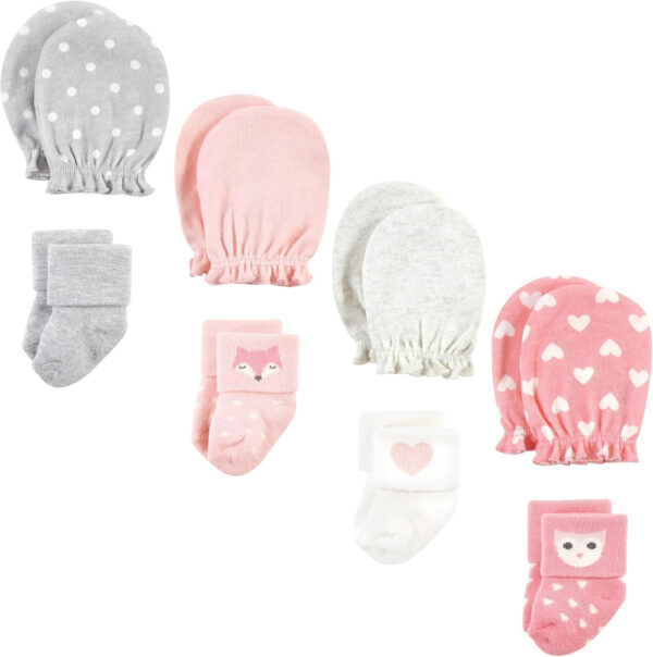Hudson Baby baby-girls Socks and Mittens Set