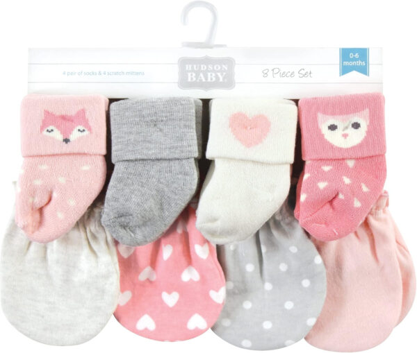 Hudson Baby baby-girls Socks and Mittens Set