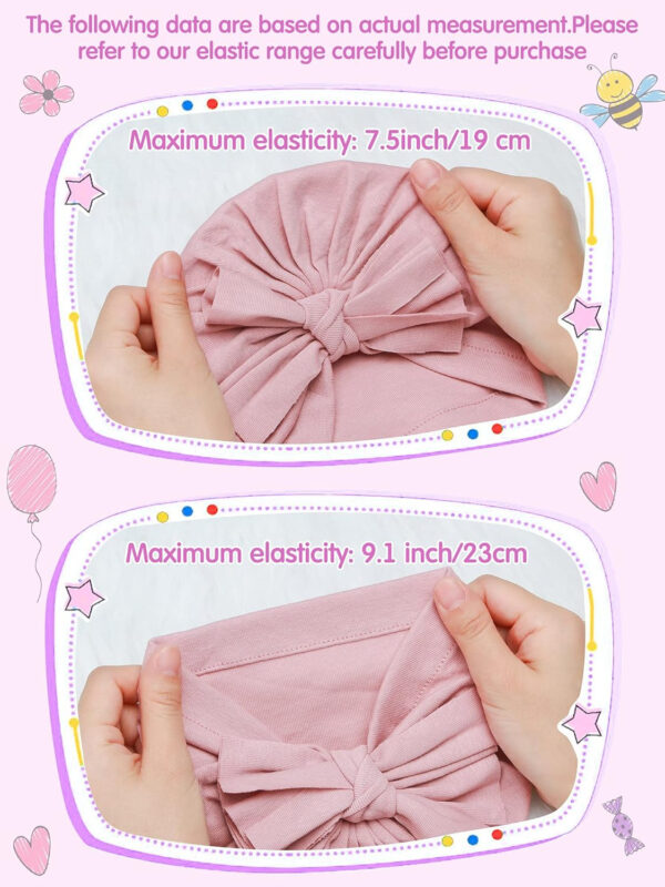 Leumoi 18 Pieces Newborn Baby No Scratch Mittens and Socks Sets Gloves Baby Turban Knot Hats Non-Slip Grip Ankle Socks for Baby Girls,Multicolor,Medium