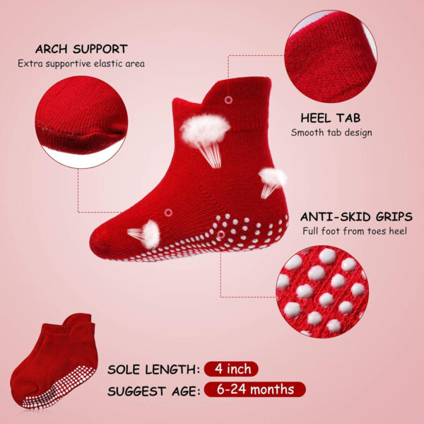 688aeae18ad810088f86499fdc14ad60ecaed311c5b8bd41491e9.jpg SATINIOR 12 Pairs Newborn Baby Mittens and Socks Set Baby Mittens No Scratch Cotton Gloves Non Slip Ankle Socks 0-6 Months