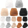 688aeb5c7fb22f455a1ccb77e95c11c87f83072b899a69dfdcc74.jpg BQUBO Newborn Baby Hat Mittens Socks Set Infant Cotton Beanie Gloves Thick Warm Socks for 0-6 Months Boys Girls