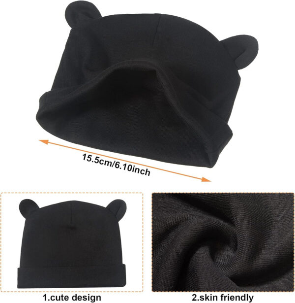 4 Sets Newborn Baby Hat and Mittens Toddler Beanie Cap Non Slip Socks for 0-6 Months