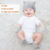 4 Sets Newborn Baby Hat and Mittens Toddler Beanie Cap Non Slip Socks for 0-6 Months