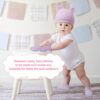 4 Sets Newborn Baby Hat and Mittens Toddler Beanie Cap Non Slip Socks for 0-6 Months