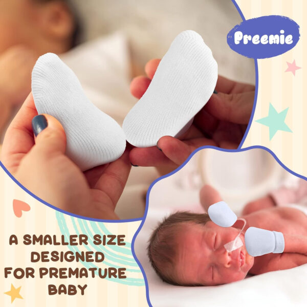 688aec12cd3625b71ec625fb9b9e74817b1a4a5d6ea08f6e3c0cb.jpg Jeyiour 30 Pairs Preemie Mittens and Socks - No Scratch Baby Mittens and Socks Set for Boys, Girls and Unisex