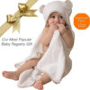 688af10d886225ffe90c44caef14693aa0932778e06e30666af9c.jpg Channing & Yates Premium Organic Baby Towel Set - Soft Viscose Bamboo Hooded Towel & Washcloth - Girl & Boy Bath Essentials (Beige/White)