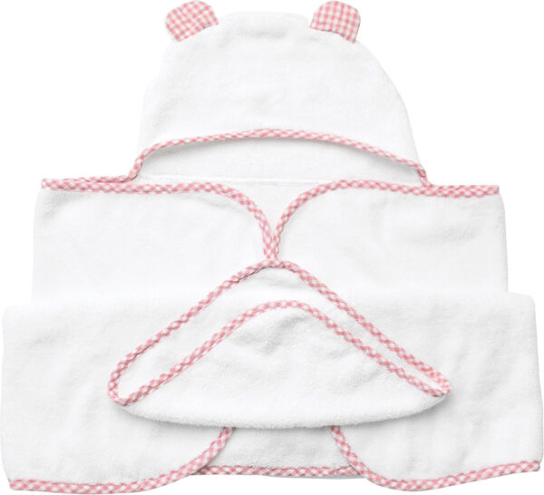 688af1131a40d111ec38d0f0e1fdd311a8c546cefaa41b615f4f3.jpg Channing & Yates Premium Organic Baby Towel Set - Soft Viscose Bamboo Hooded Towel & Washcloth - Girl & Boy Bath Essentials (Beige/White)