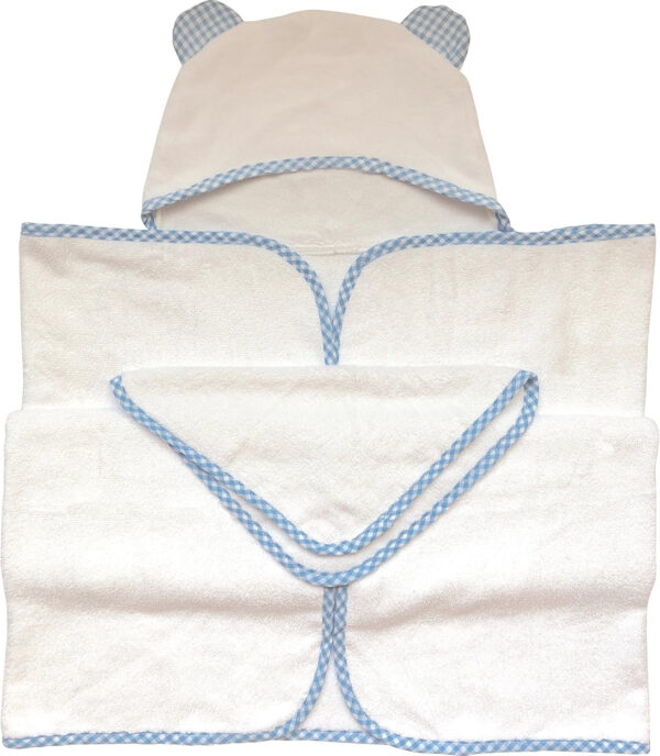 688af118cc8294e162301e209aa0bae927c0435f28007673d0df5.jpg Channing & Yates Premium Organic Baby Towel Set - Soft Viscose Bamboo Hooded Towel & Washcloth - Girl & Boy Bath Essentials (Beige/White)