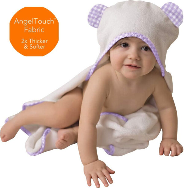 688af11f9db8278ca7af3a0a080db40da7925be1e92618956b6b1.jpg Channing & Yates Premium Organic Baby Towel Set - Soft Viscose Bamboo Hooded Towel & Washcloth - Girl & Boy Bath Essentials (Beige/White)