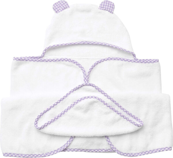 688af1207798d4a8a62050755ade5257cf23980680b89610a0834.jpg Channing & Yates Premium Organic Baby Towel Set - Soft Viscose Bamboo Hooded Towel & Washcloth - Girl & Boy Bath Essentials (Beige/White)