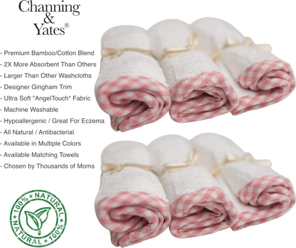 688af12cdbed54902273c4e50f0b2c5bb7dbf39bb1e2c94ad7b88.jpg Channing & Yates Premium Organic Baby Towel Set - Soft Viscose Bamboo Hooded Towel & Washcloth - Girl & Boy Bath Essentials (Beige/White)