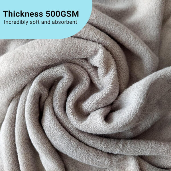 688af17a0341b95ef8ffa9487bca3bd11fdaf65013632e2f80bdf.jpg Hooded Baby Towel - Ultra Soft & Absorbent Rayon derived from Bamboo - Cute Animal Design - Large 35.4 x 35.4 inches - Perfect for Newborns & Toddlers - Elephant