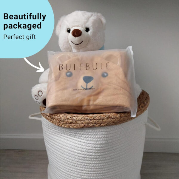 688af186a1a7510c50aecf92ea7ade10653ef2b4bf6dc3fbca163.jpg Hooded Baby Towel - Ultra Soft & Absorbent Rayon derived from Bamboo - Cute Animal Design - Large 35.4 x 35.4 inches - Perfect for Newborns & Toddlers - Elephant