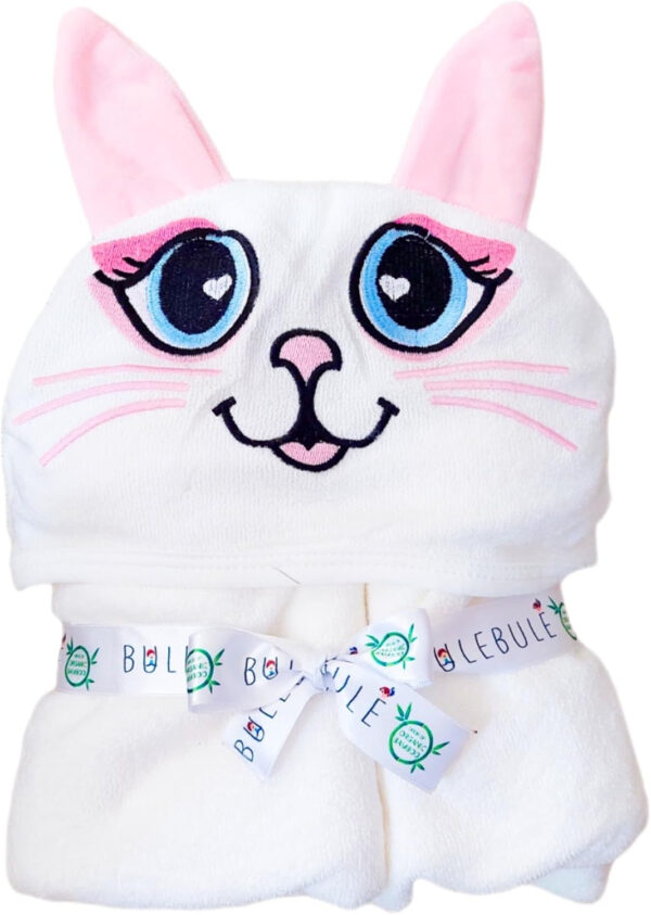 688af1924692bf1014ae39f27512b49fab1e389f38b317920d069.jpg Hooded Baby Towel - Ultra Soft & Absorbent Rayon derived from Bamboo - Cute Animal Design - Large 35.4 x 35.4 inches - Perfect for Newborns & Toddlers - Elephant