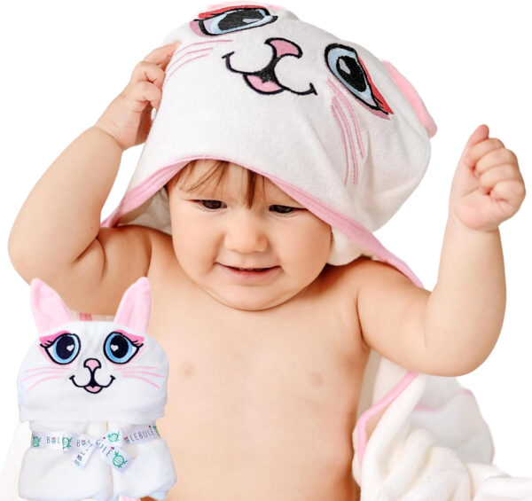 688af195d4df4b7a2c01903c8ca378c93d32c93698e4d35e42786.jpg Hooded Baby Towel - Ultra Soft & Absorbent Rayon derived from Bamboo - Cute Animal Design - Large 35.4 x 35.4 inches - Perfect for Newborns & Toddlers - Elephant