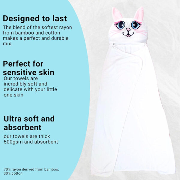 688af198671f2330640df0a2a1a3f0ad4c5585b2f10a4a48d55f0.jpg Hooded Baby Towel - Ultra Soft & Absorbent Rayon derived from Bamboo - Cute Animal Design - Large 35.4 x 35.4 inches - Perfect for Newborns & Toddlers - Elephant