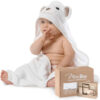 688af2a1611967a90282741e740eecd210a9f841c42a3635079a3.jpg MINIBOO Hooded Baby Towels for Newborn & Toddler - Super Soft Baby Bath Towels with Hood, Highly Absorbent Viscose Made from Bamboo Hooded Towel for Boys, Girls, Newborn Essentials.