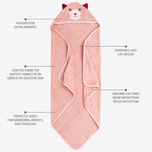 688af2b22de935773946a6fee413c24255f35af6d6a15e8ca5634.jpg MINIBOO Hooded Baby Towels for Newborn & Toddler - Super Soft Baby Bath Towels with Hood, Highly Absorbent Viscose Made from Bamboo Hooded Towel for Boys, Girls, Newborn Essentials.