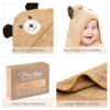 688af2c594d06fc271d0fcf36b4a7cc6deabe01108b6b4f59cb48.jpg MINIBOO Hooded Baby Towels for Newborn & Toddler - Super Soft Baby Bath Towels with Hood, Highly Absorbent Viscose Made from Bamboo Hooded Towel for Boys, Girls, Newborn Essentials.