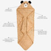 688af2c7b5aadc3f4e79610e56c2affb864d1e6cee557a74ce58c.jpg MINIBOO Hooded Baby Towels for Newborn & Toddler - Super Soft Baby Bath Towels with Hood, Highly Absorbent Viscose Made from Bamboo Hooded Towel for Boys, Girls, Newborn Essentials.