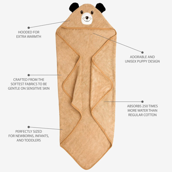 688af2c7b5aadc3f4e79610e56c2affb864d1e6cee557a74ce58c.jpg MINIBOO Hooded Baby Towels for Newborn & Toddler - Super Soft Baby Bath Towels with Hood, Highly Absorbent Viscose Made from Bamboo Hooded Towel for Boys, Girls, Newborn Essentials.