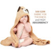 688af2c9017ac64ad5657c3f85f525e78426e7ccb0614a3944008.jpg MINIBOO Hooded Baby Towels for Newborn & Toddler - Super Soft Baby Bath Towels with Hood, Highly Absorbent Viscose Made from Bamboo Hooded Towel for Boys, Girls, Newborn Essentials.