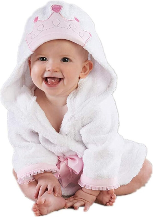 688af300c0dab62a3127bcfdcbaee61a095db37acd1f0ee01f9a6.jpg Baby Girl Bathrobes Wash Waddle Princess Crown Hooded Robe Girls Bath Robe Towel Terry Cotton Ultra Absorbent