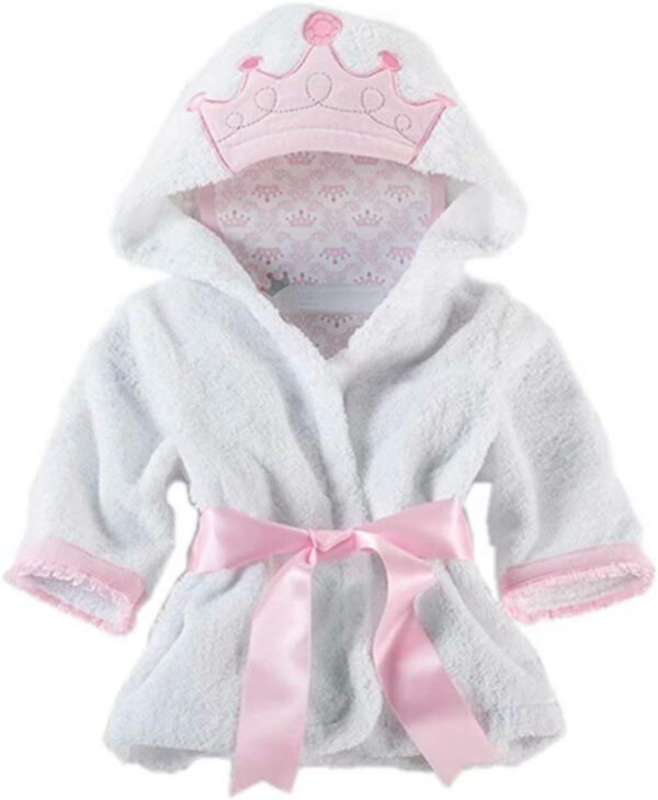 688af307ae817d63d64a77034ffd4750a70930547eade2c1f68dd.jpg Baby Girl Bathrobes Wash Waddle Princess Crown Hooded Robe Girls Bath Robe Towel Terry Cotton Ultra Absorbent