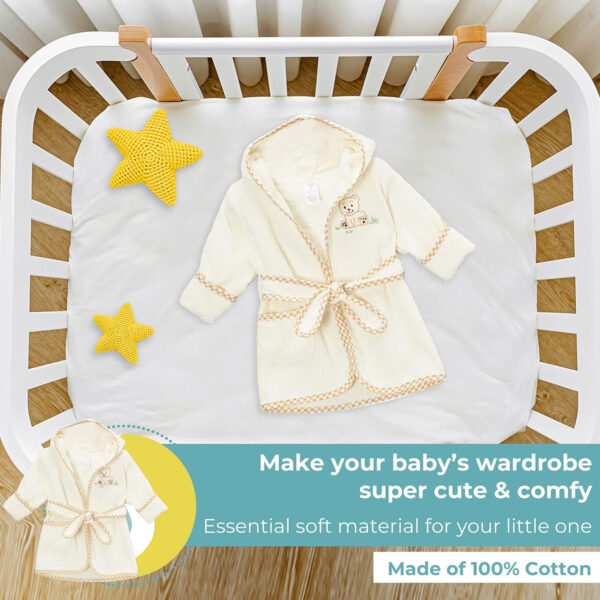 Spasilk 100% Cotton Hooded Terry Bathrobe with Booties Baby One Size Gifts — Shower