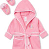 Spasilk 100% Cotton Hooded Terry Bathrobe with Booties Baby One Size Gifts — Shower