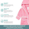 Spasilk 100% Cotton Hooded Terry Bathrobe with Booties Baby One Size Gifts — Shower