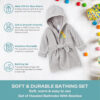Spasilk 100% Cotton Hooded Terry Bathrobe with Booties Baby One Size Gifts — Shower