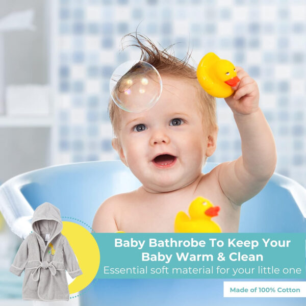 Spasilk 100% Cotton Hooded Terry Bathrobe with Booties Baby One Size Gifts — Shower