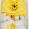 688af3f59697c191c638f2a3bdff905f94e9dc62fcbea6df747c9.jpg Cudlie Accessories Disney Baby Winnie The Pooh Hooded Towel with 5 Piece Washcloth Set, Honey Collector Print, GS71798, Yellow