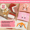 688af4adc3d19ca507d43d9d7781411b6d0b50e838807a3fe572a.jpg 31x31 Inch Baby Hooded Towels, 12Pcs Bath Towels for Girls, Washcloth Set with Cute Design, Shower Towel Gift for Newborns, Infants and Toddlers