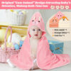 688af4b8991352137afbab8a40764399ea1e1ad2186908b8def01.jpg 31x31 Inch Baby Hooded Towels, 12Pcs Bath Towels for Girls, Washcloth Set with Cute Design, Shower Towel Gift for Newborns, Infants and Toddlers