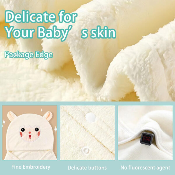 Toddler Hooded Bath Towel, 27.5"X55" Girl Boy Robe with Hood 1-6,Soft Absorbent Baby Bath Towels, Highly Absorbent Bathrobe Blanket Kids Shower Gifts,Toallas de Baño para Bebe