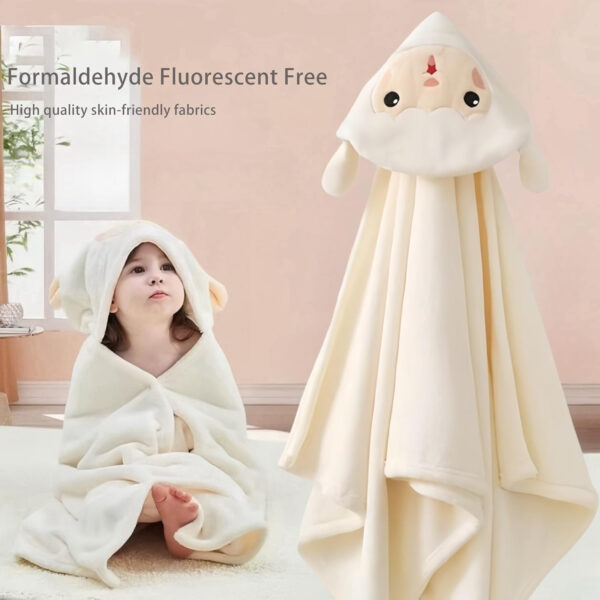 Toddler Hooded Bath Towel, 27.5"X55" Girl Boy Robe with Hood 1-6,Soft Absorbent Baby Bath Towels, Highly Absorbent Bathrobe Blanket Kids Shower Gifts,Toallas de Baño para Bebe