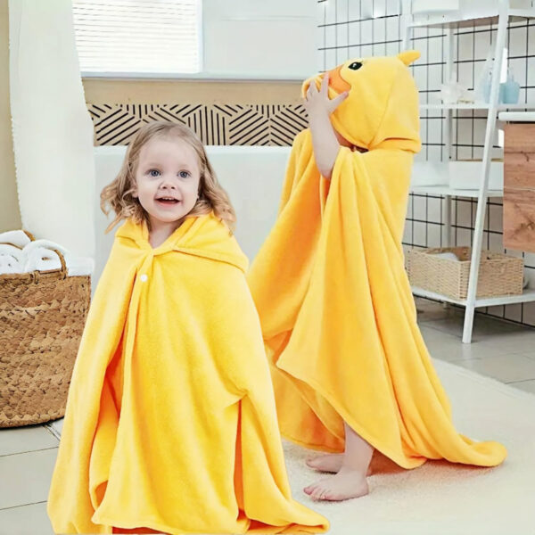 Toddler Hooded Bath Towel, 27.5"X55" Girl Boy Robe with Hood 1-6,Soft Absorbent Baby Bath Towels, Highly Absorbent Bathrobe Blanket Kids Shower Gifts,Toallas de Baño para Bebe