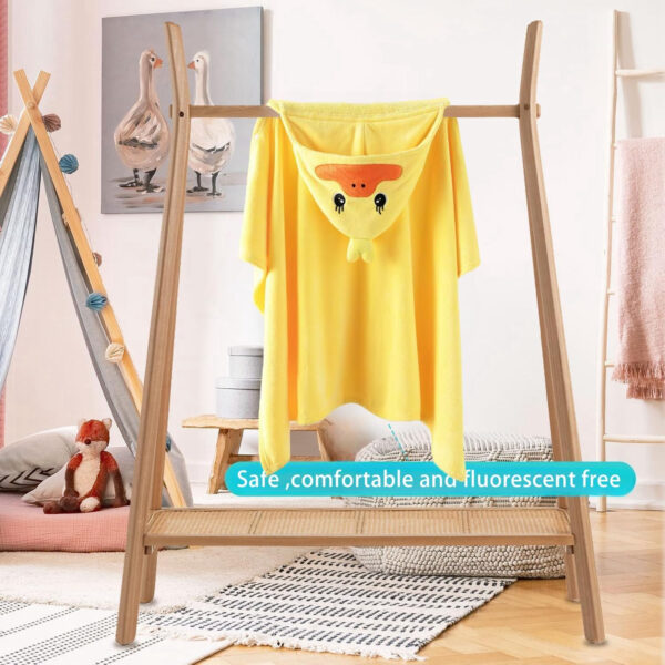 Toddler Hooded Bath Towel, 27.5"X55" Girl Boy Robe with Hood 1-6,Soft Absorbent Baby Bath Towels, Highly Absorbent Bathrobe Blanket Kids Shower Gifts,Toallas de Baño para Bebe