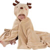 Toddler Hooded Bath Towel, 27.5"X55" Girl Boy Robe with Hood 1-6,Soft Absorbent Baby Bath Towels, Highly Absorbent Bathrobe Blanket Kids Shower Gifts,Toallas de Baño para Bebe