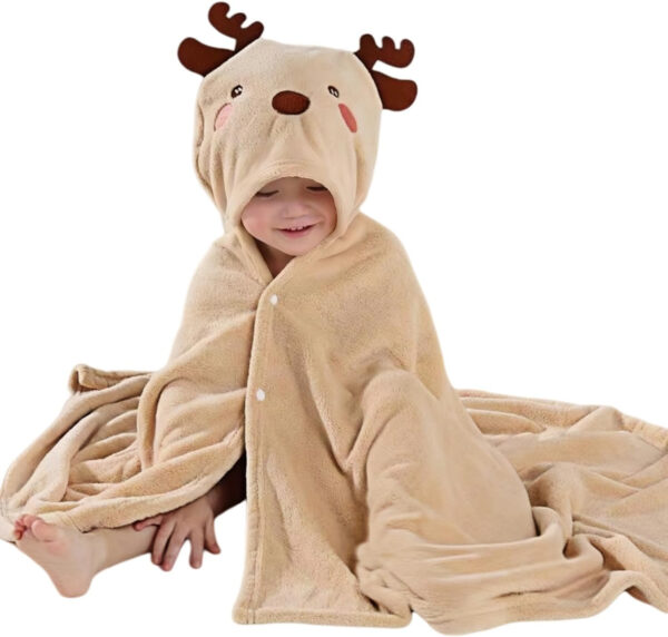 Toddler Hooded Bath Towel, 27.5"X55" Girl Boy Robe with Hood 1-6,Soft Absorbent Baby Bath Towels, Highly Absorbent Bathrobe Blanket Kids Shower Gifts,Toallas de Baño para Bebe