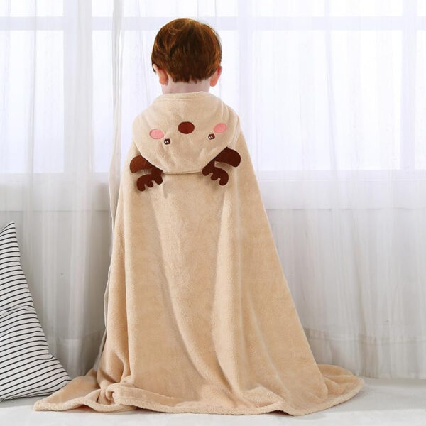 Toddler Hooded Bath Towel, 27.5"X55" Girl Boy Robe with Hood 1-6,Soft Absorbent Baby Bath Towels, Highly Absorbent Bathrobe Blanket Kids Shower Gifts,Toallas de Baño para Bebe