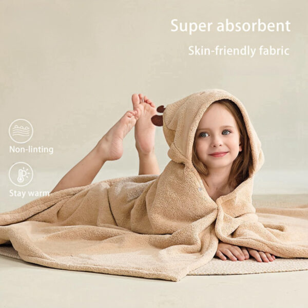 Toddler Hooded Bath Towel, 27.5"X55" Girl Boy Robe with Hood 1-6,Soft Absorbent Baby Bath Towels, Highly Absorbent Bathrobe Blanket Kids Shower Gifts,Toallas de Baño para Bebe