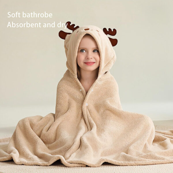 Toddler Hooded Bath Towel, 27.5"X55" Girl Boy Robe with Hood 1-6,Soft Absorbent Baby Bath Towels, Highly Absorbent Bathrobe Blanket Kids Shower Gifts,Toallas de Baño para Bebe