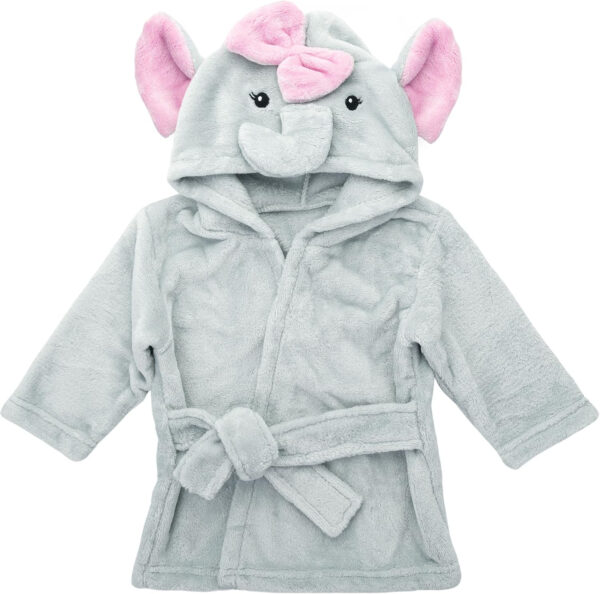 Mr. Pen Baby Animal Face Robe - Unisex, 0-9 Month, Plush, Elephant, Hooded Towel