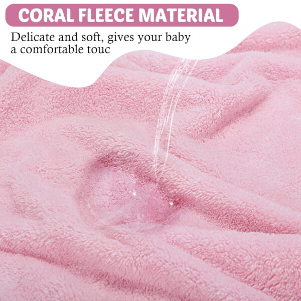 688af56b74e1846b61218b3a45b1b87d6b1dd37d17725c5208e73.jpg Eccliy 4 Pack Baby Bath Towel Cute Animal Face Coral Fleece Baby Bath Towels Poncho Cape for Boy and Girl (Kitten, Puppy, Bear, Elephant)