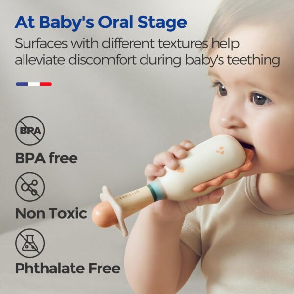 Evoceler Baby Toys, 2 Pac Dinosaur Rattles & Shaker Toys with Teether, Baby Maracas Sensory Toys for 0+M Babies, Soft Silicone BPA Free, Perfect Size for Grasp and Shake, Ideal Baby Boy Girl Toy Gift