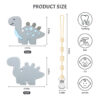 688b04a4ab34e5e7d904afc887b190ca516f46ed2949f29022eee.jpg Teething Toys for Babies 0-6 6-12 Months Baby Teethers with Clip Silicone Baby Teether Toys for Boys and Girls Infant Teething Relief for Teething Dinosaur Shape, Gray