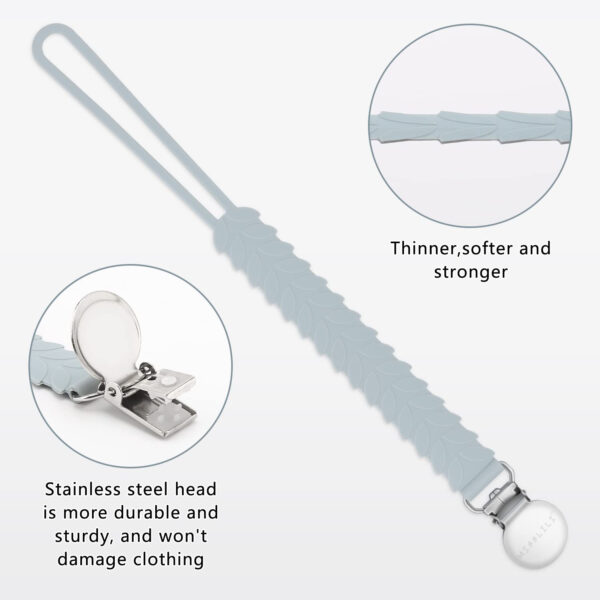 688b04b10cf67a6517490a5d7a9dea385944ef95ec81e2049f5bc.jpg Teething Toys for Babies 0-6 6-12 Months Baby Teethers with Clip Silicone Baby Teether Toys for Boys and Girls Infant Teething Relief for Teething Dinosaur Shape, Gray